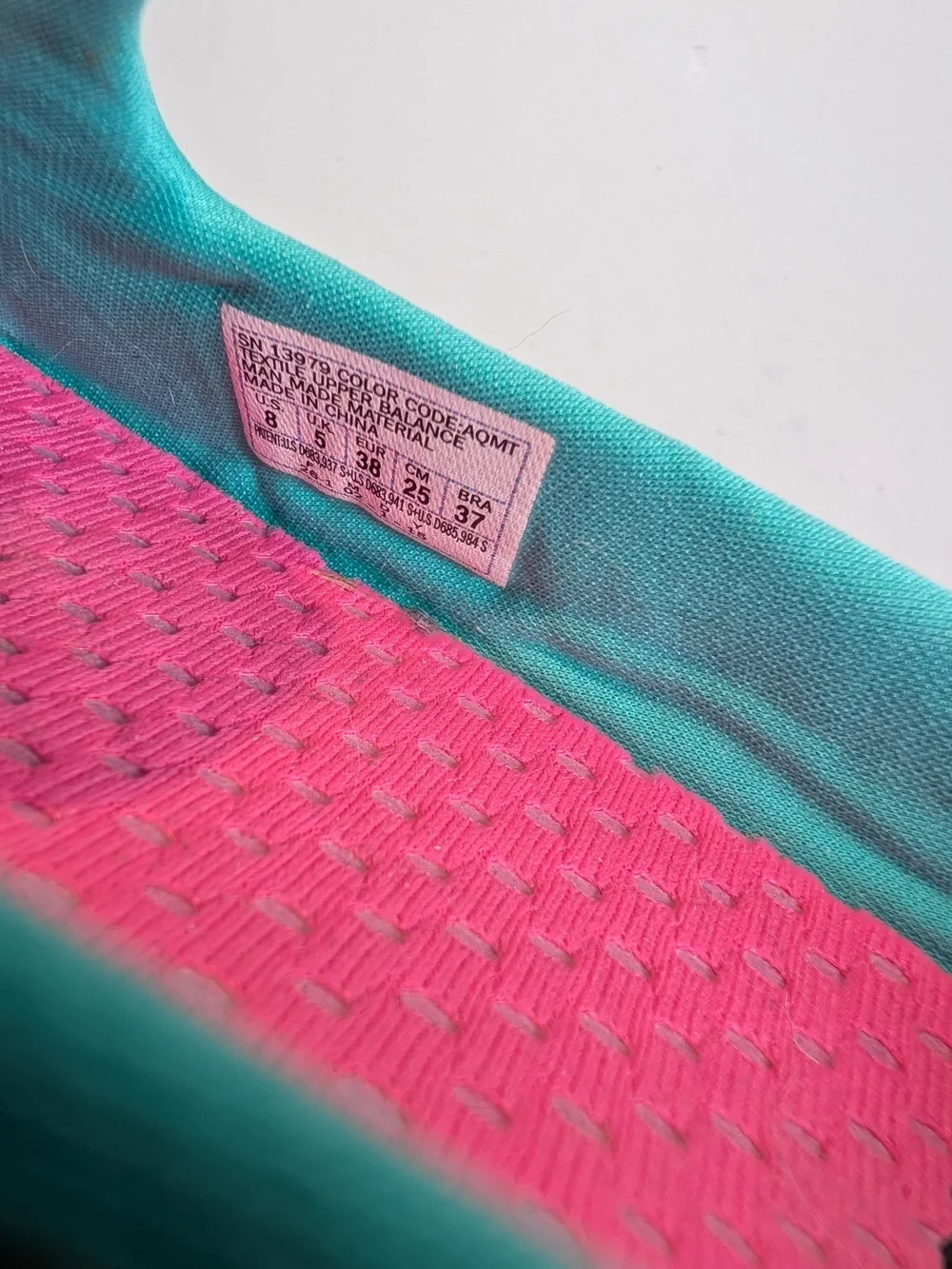Skechers GOwalk Slip-On Knit Shoe in Mint/Pink, Size 8
